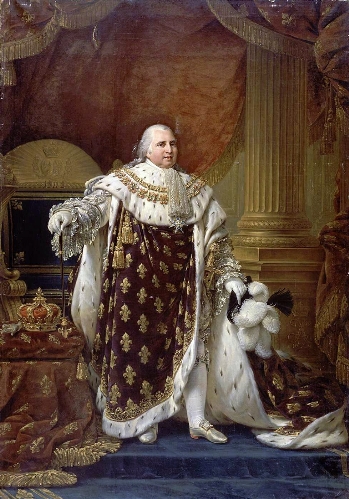 Портрет Людовика XVIII в его одеждах коронации