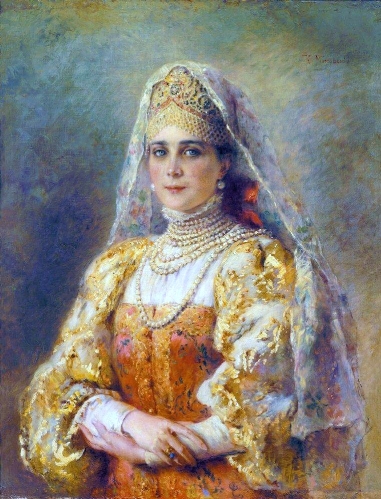 Портрет княгини З.Н.Юсуповой в русском костюме